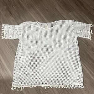 White Crochet Swim Coverup